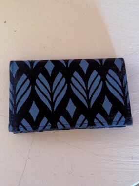 Malia Designs Fair Trade Blue & Black Geometric Wallet